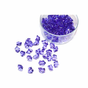 purple ice rocks – acrylic crystals, 12oz bag (approx. 0.9" x 0.7")
